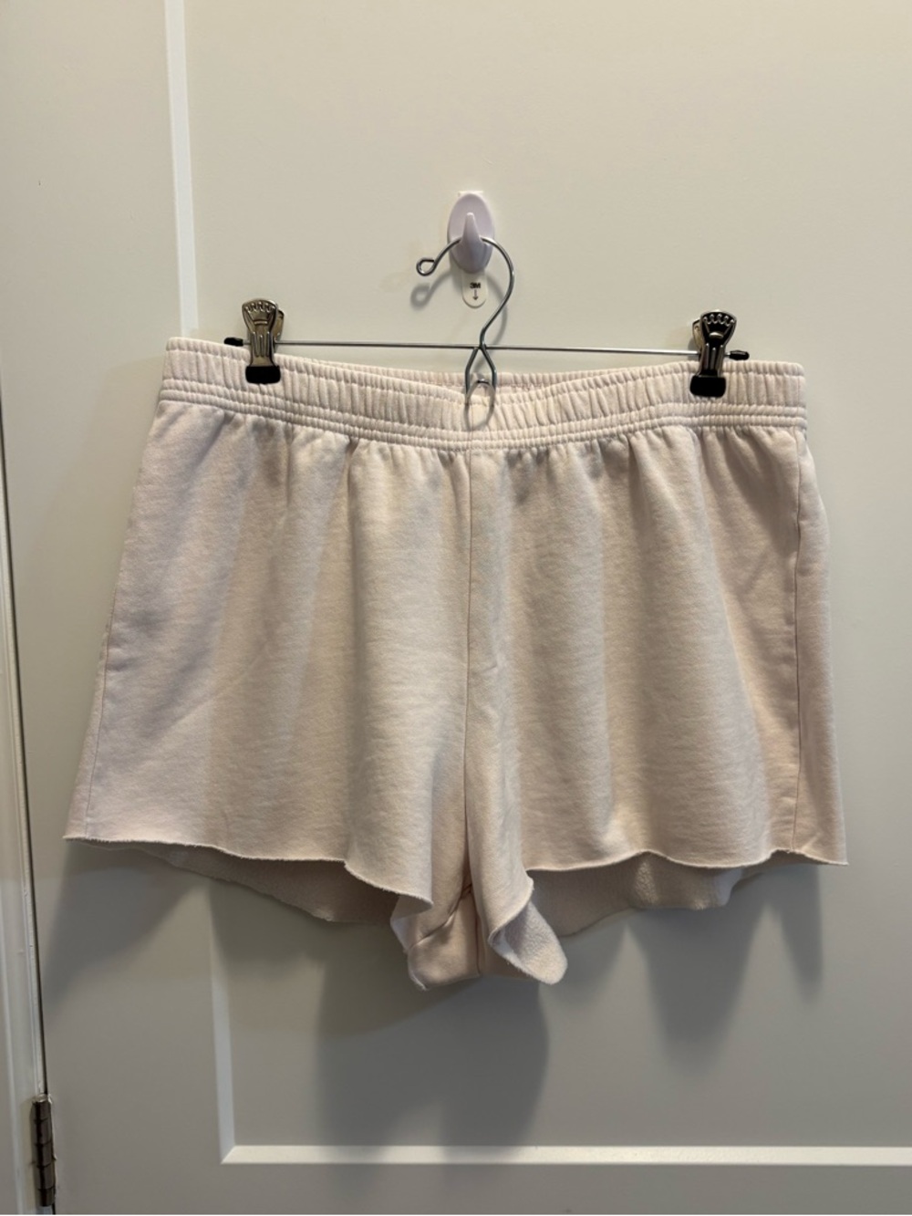 Harlow Baby Pink high waisted sweat shorts #76